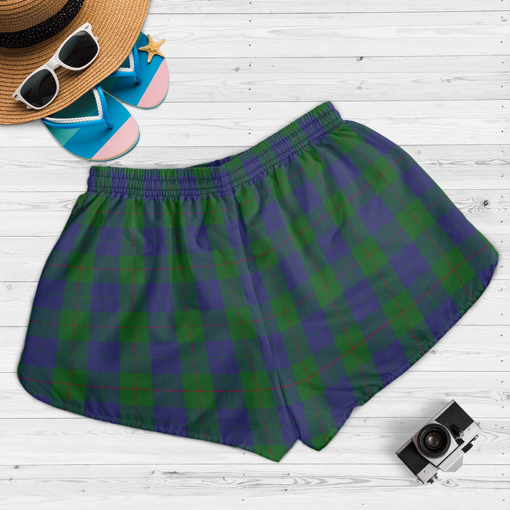 Barclay Tartan Womens Shorts with Family Crest - Tartanvibesclothing