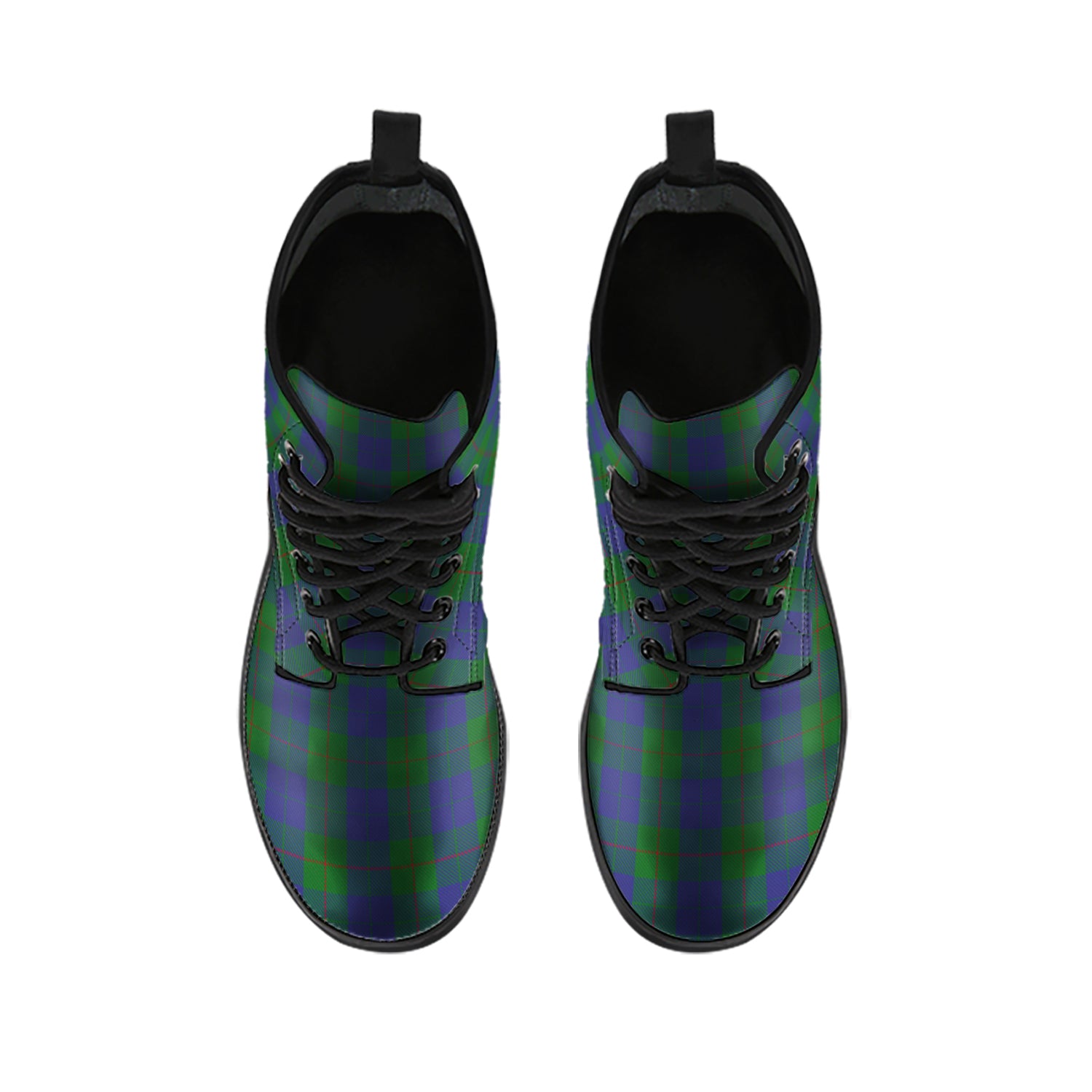 Barclay Tartan Leather Boots - Tartanvibesclothing