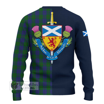 Barclay Tartan Ugly Sweater with Scottish Lion Royal Arm Half Style