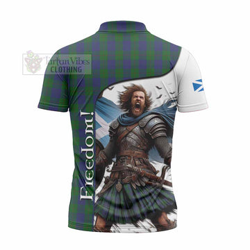 Barclay Crest Tartan Zipper Polo Shirt Inspired by the Freedom of Scottish Warrior