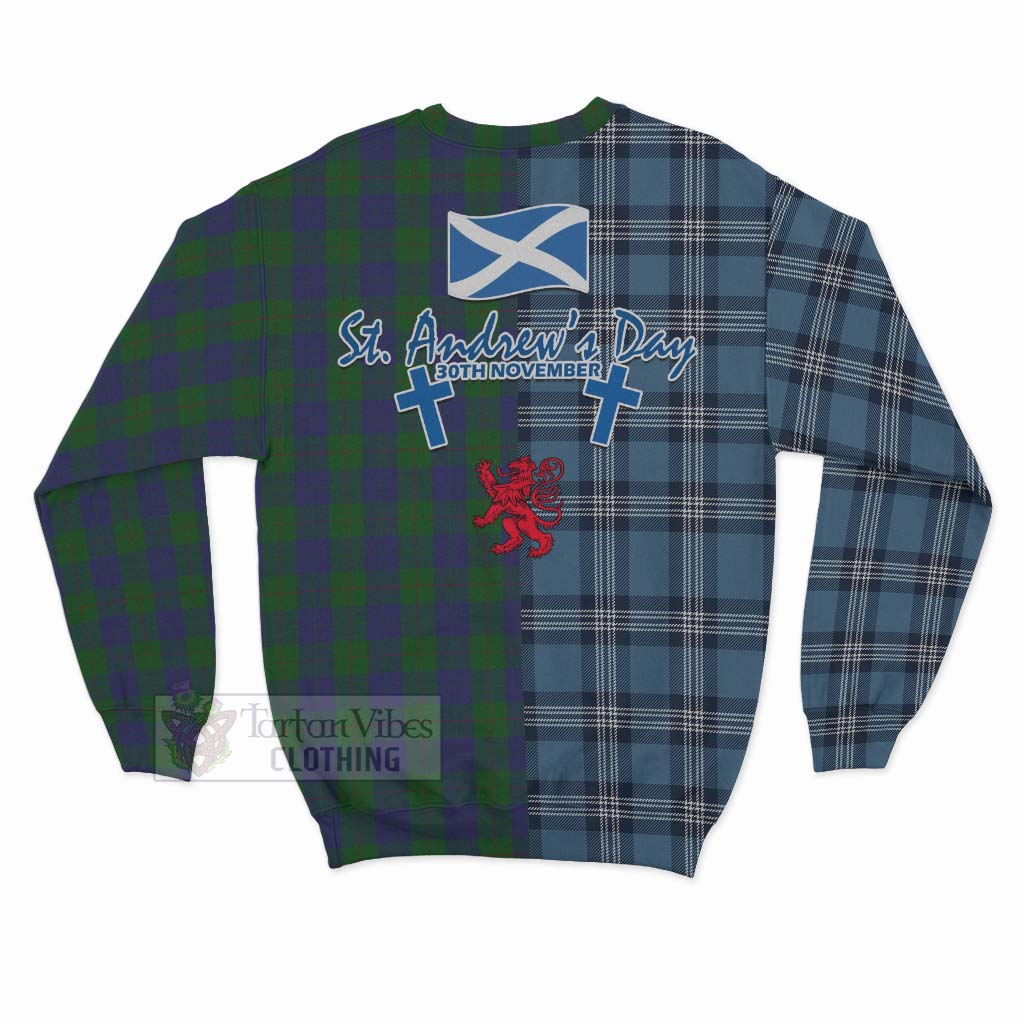 Tartan Vibes Clothing Barclay Tartan Sweatshirt Happy St. Andrew's Day Half Tartan Style