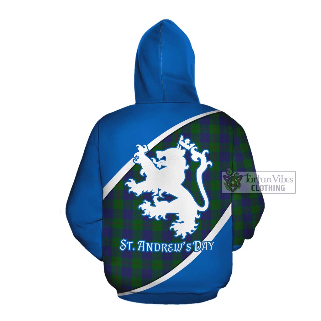 Tartan Vibes Clothing Barclay Family Crest Tartan Cotton Hoodie Celebrate Saint Andrew's Day in Style