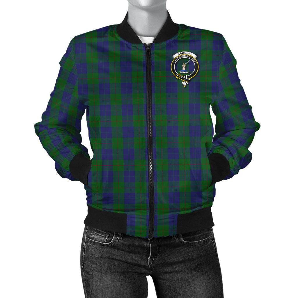 Barclay Tartan Bomber Jacket with Family Crest - Tartanvibesclothing