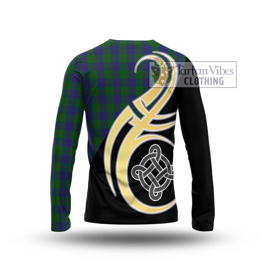 Barclay Tartan Long Sleeve T-Shirt with Family Crest and Celtic Symbol Style - Tartan Vibes Clothing