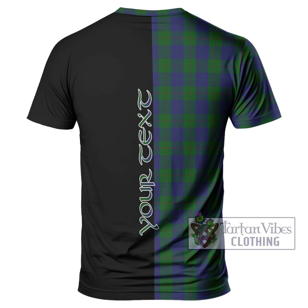 Barclay Tartan T-Shirt with Family Crest and Half Of Me Style - Tartanvibesclothing Shop