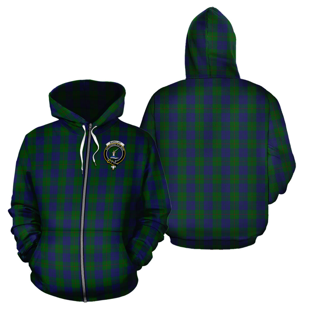 Barclay Tartan Hoodie with Family Crest - Tartanvibesclothing