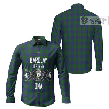 Barclay Tartan Long Sleeve Button Shirt with Family Crest DNA In Me Style