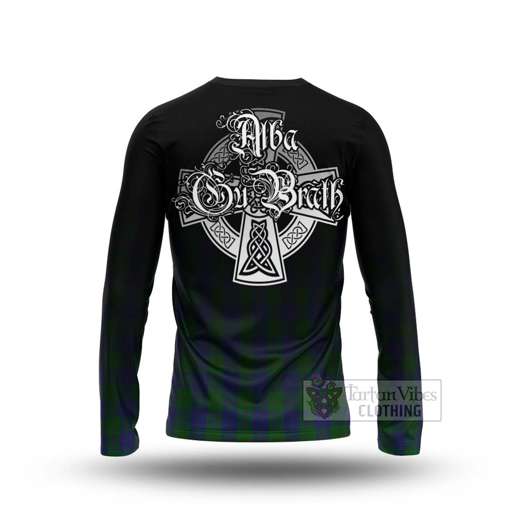 Tartan Vibes Clothing Barclay Tartan Long Sleeve T-Shirt Featuring Alba Gu Brath Family Crest Celtic Inspired