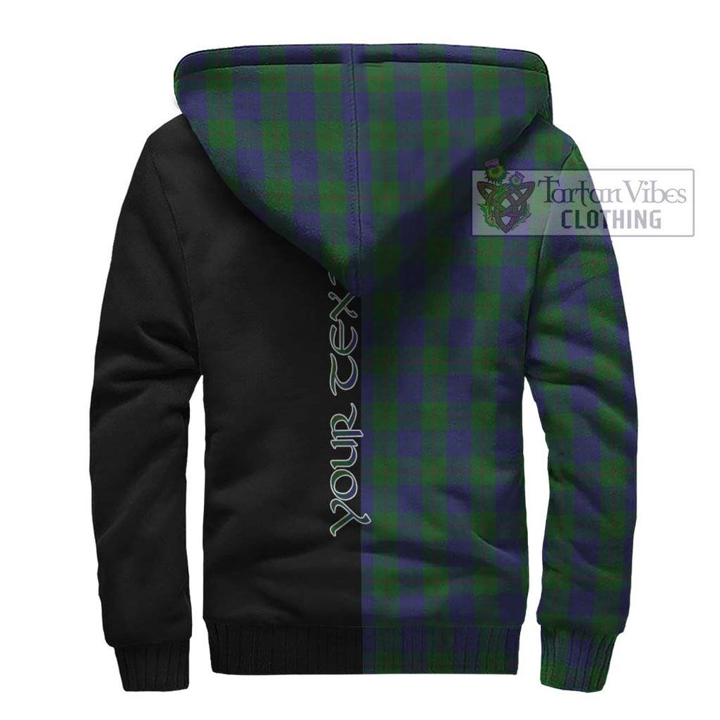 Barclay Tartan Sherpa Hoodie with Family Crest and Half Of Me Style - Tartanvibesclothing Shop