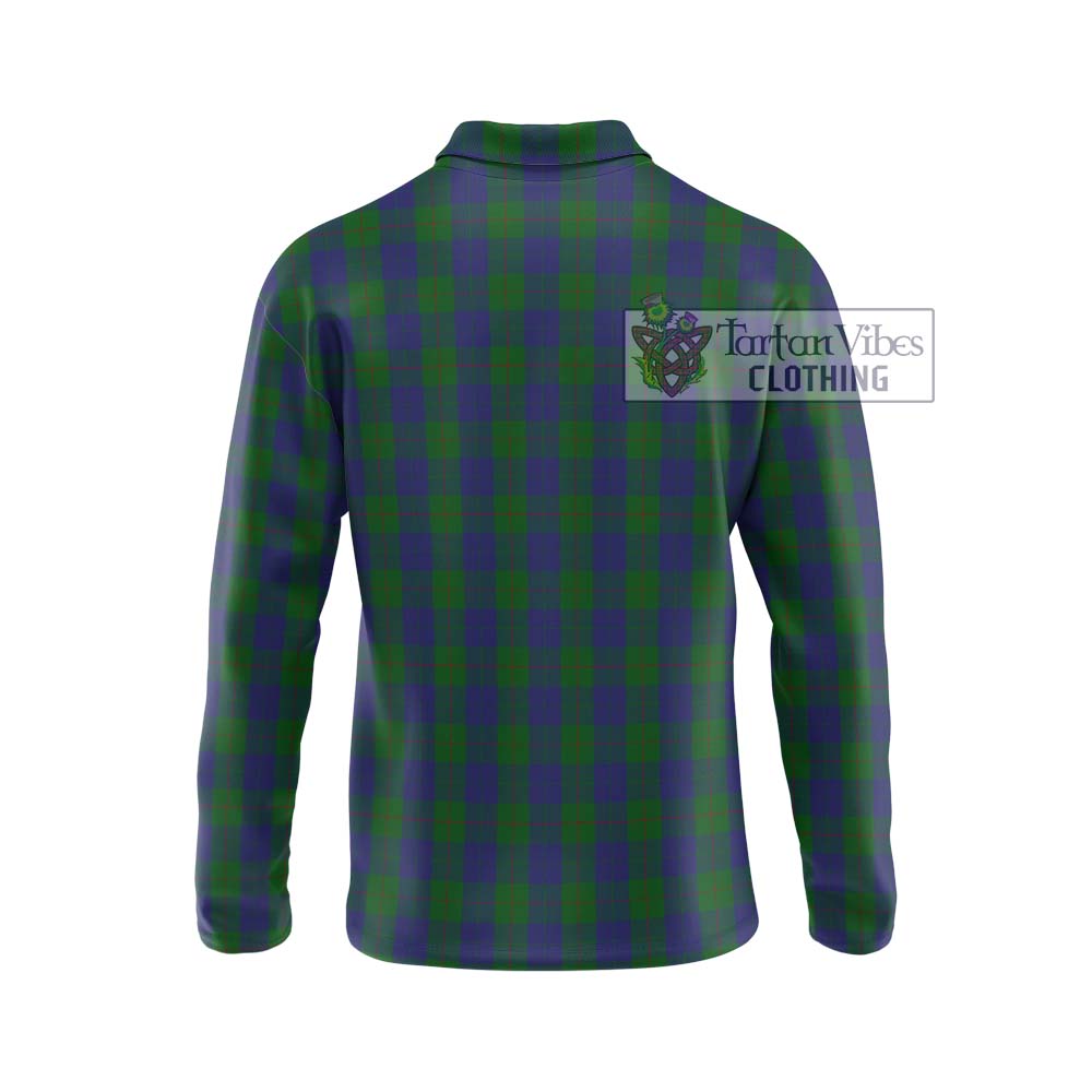 Barclay Tartan Long Sleeve Polo Shirt with Family Crest DNA In Me Style - Tartanvibesclothing Shop