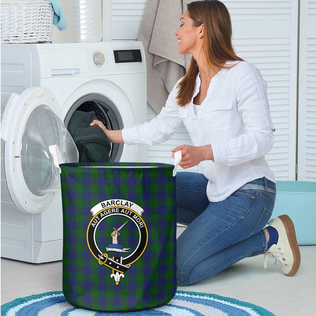 Barclay Tartan Laundry Basket with Family Crest - Tartanvibesclothing Shop