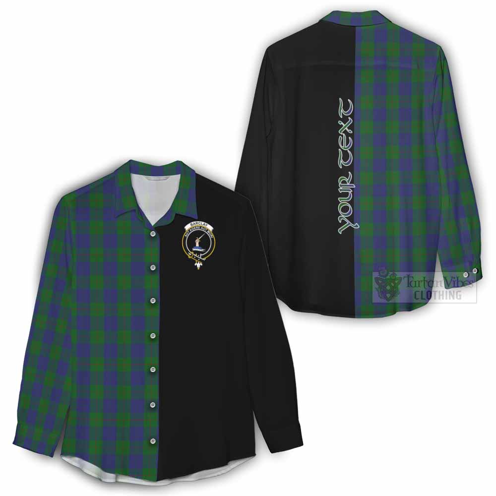 Tartan Vibes Clothing Barclay Tartan Women's Casual Shirt with Family Crest and Half Of Me Style