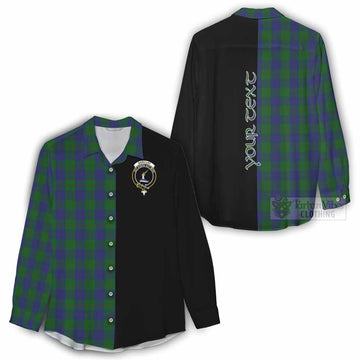 Barclay Tartan Women's Casual Shirt with Family Crest and Half Of Me Style