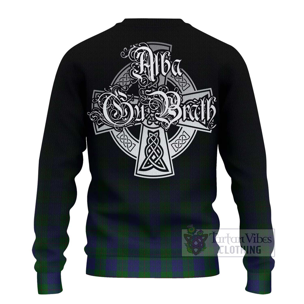 Tartan Vibes Clothing Barclay Tartan Knitted Sweater Featuring Alba Gu Brath Family Crest Celtic Inspired