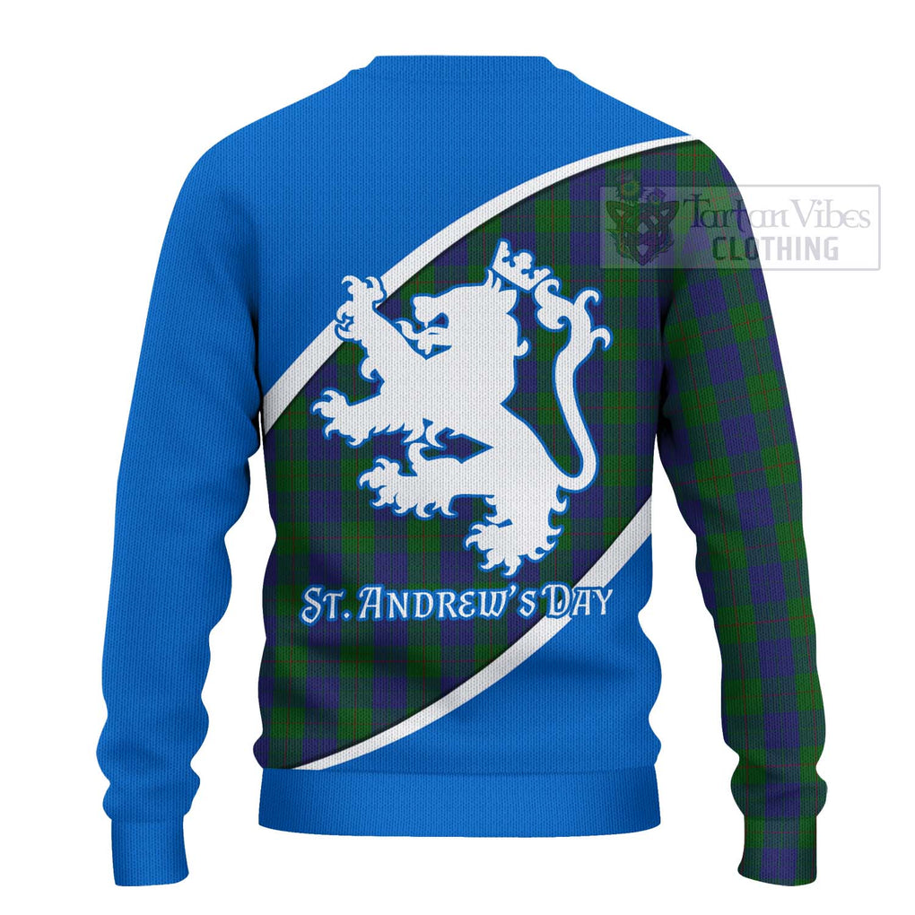 Tartan Vibes Clothing Barclay Family Crest Tartan Knitted Sweater Celebrate Saint Andrew's Day in Style