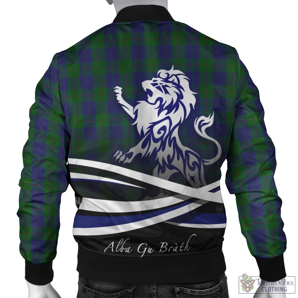 Tartan Vibes Clothing Barclay Tartan Bomber Jacket with Alba Gu Brath Regal Lion Emblem