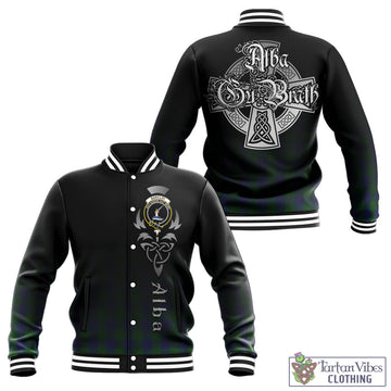 Barclay Tartan Baseball Jacket Featuring Alba Gu Brath Family Crest Celtic Inspired