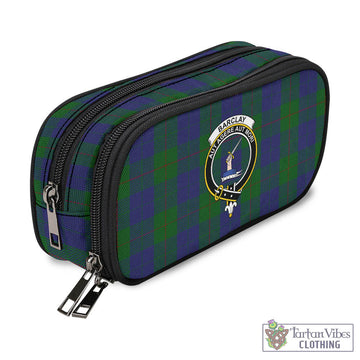 Barclay Tartan Pen and Pencil Case with Family Crest