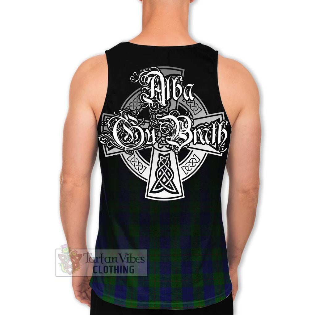 Tartan Vibes Clothing Barclay Tartan Men's Tank Top Featuring Alba Gu Brath Family Crest Celtic Inspired