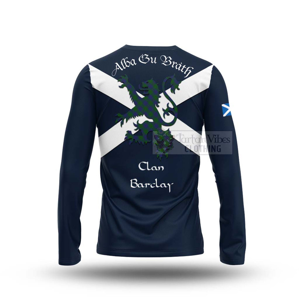 Tartan Vibes Clothing Barclay Tartan Lion Rampant Long Sleeve T-Shirt – Proudly Display Your Heritage with Alba Gu Brath and Clan Name