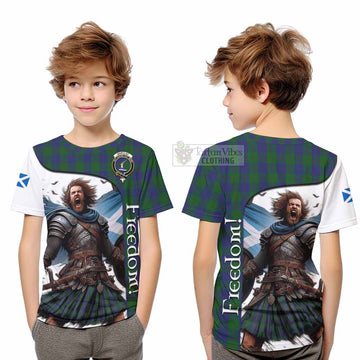 Barclay Crest Tartan Kid T-Shirt Inspired by the Freedom of Scottish Warrior