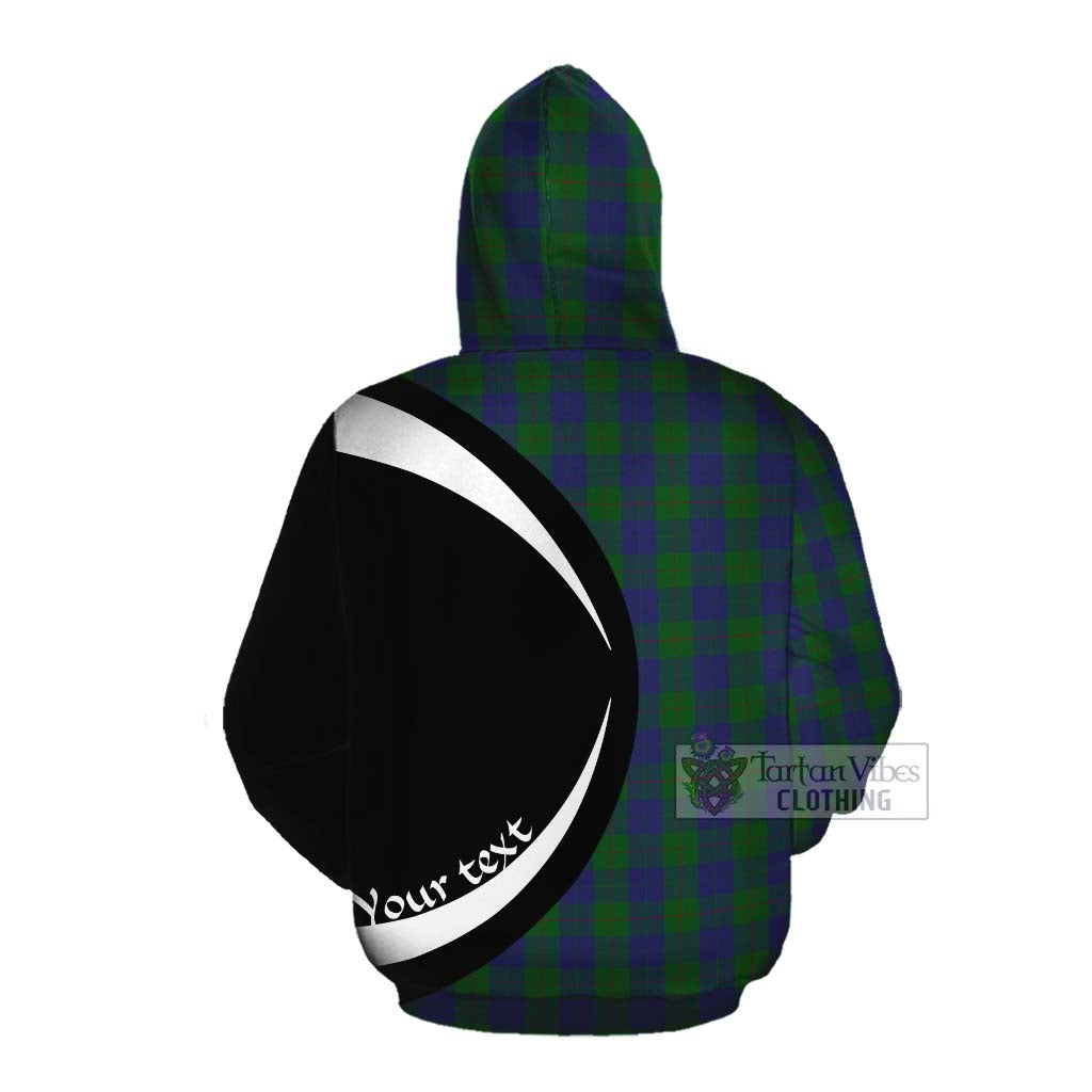 Tartan Vibes Clothing Barclay Tartan Cotton Hoodie with Family Crest Circle Style