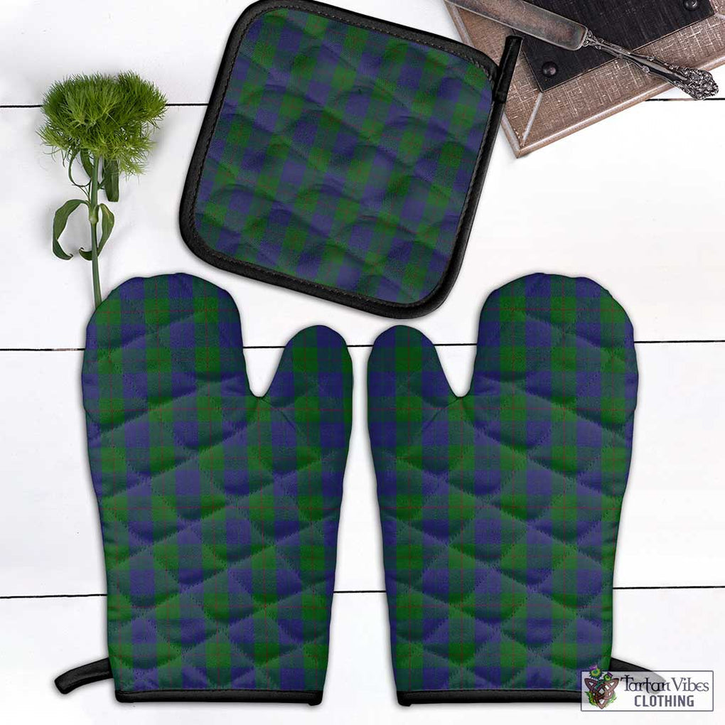 Barclay Tartan Combo Oven Mitt & Pot-Holder Combo 1 Oven Mitt & 1 Pot-Holder Black - Tartan Vibes Clothing