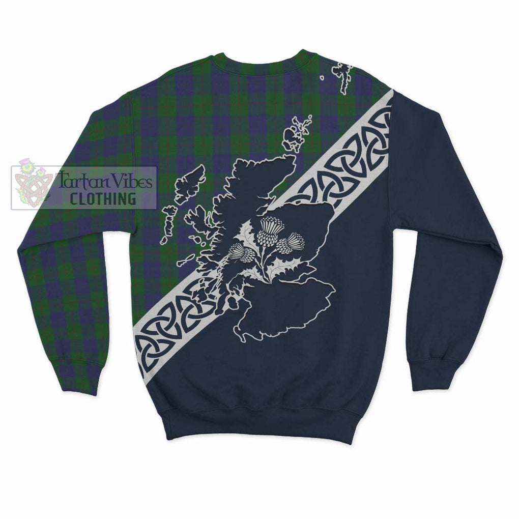 Tartan Vibes Clothing Barclay Tartan Sweatshirt Featuring Thistle and Scotland Map