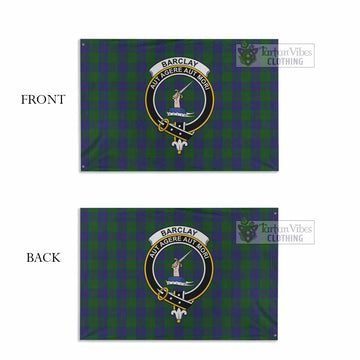 Barclay Tartan House Flag with Family Crest