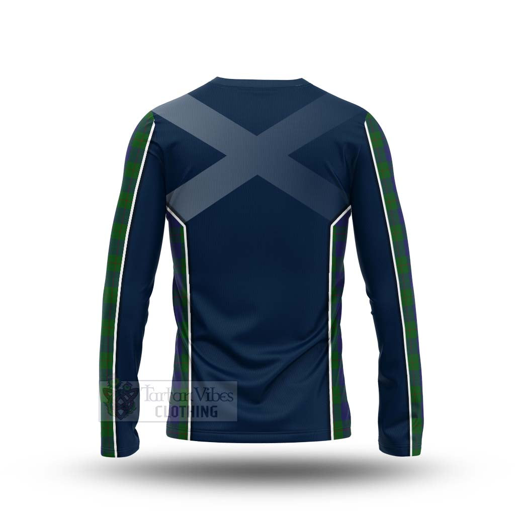 Tartan Vibes Clothing Barclay Tartan Long Sleeve T-Shirt with Family Crest and Scottish Thistle Vibes Sport Style