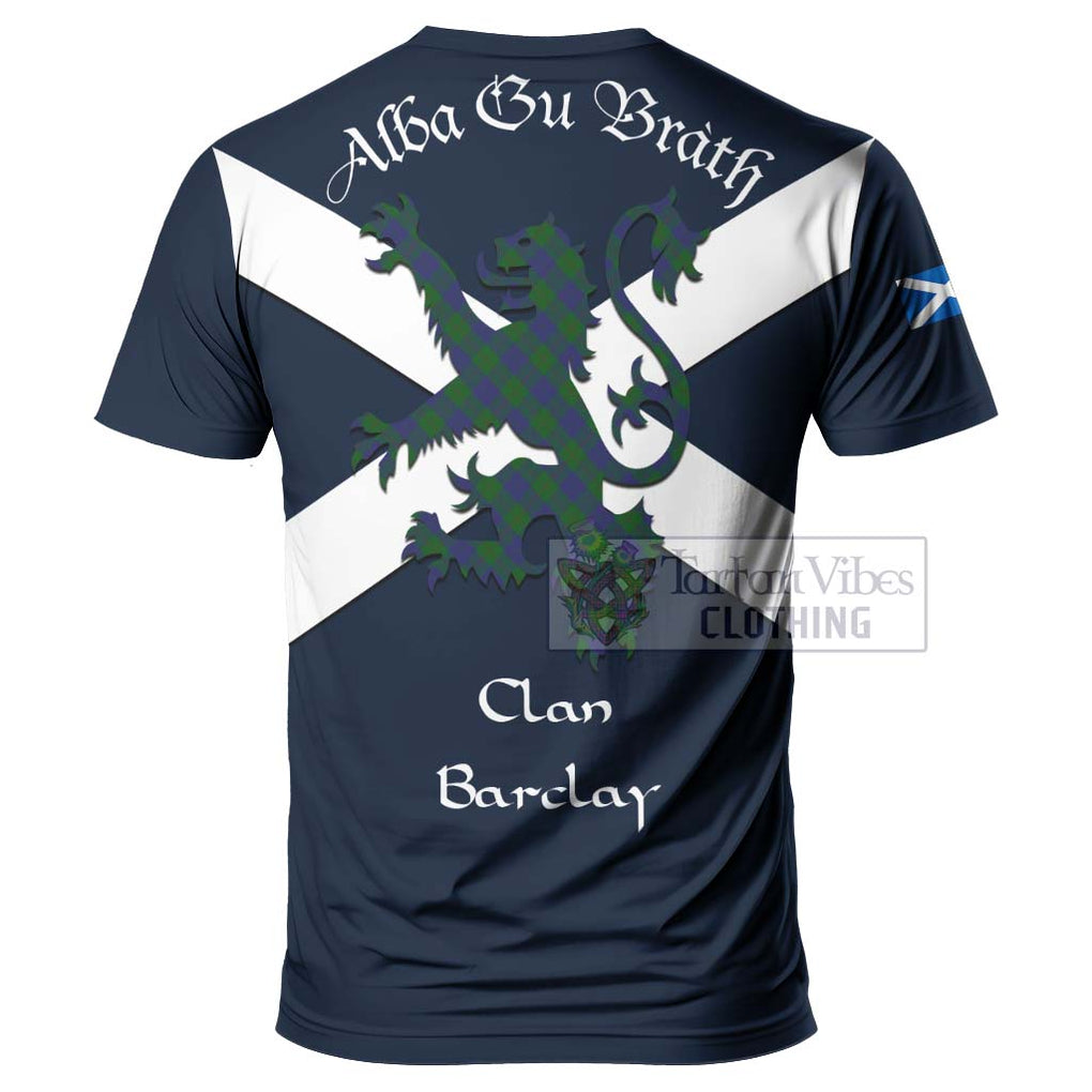 Tartan Vibes Clothing Barclay Tartan Lion Rampant T-Shirt – Proudly Display Your Heritage with Alba Gu Brath and Clan Name