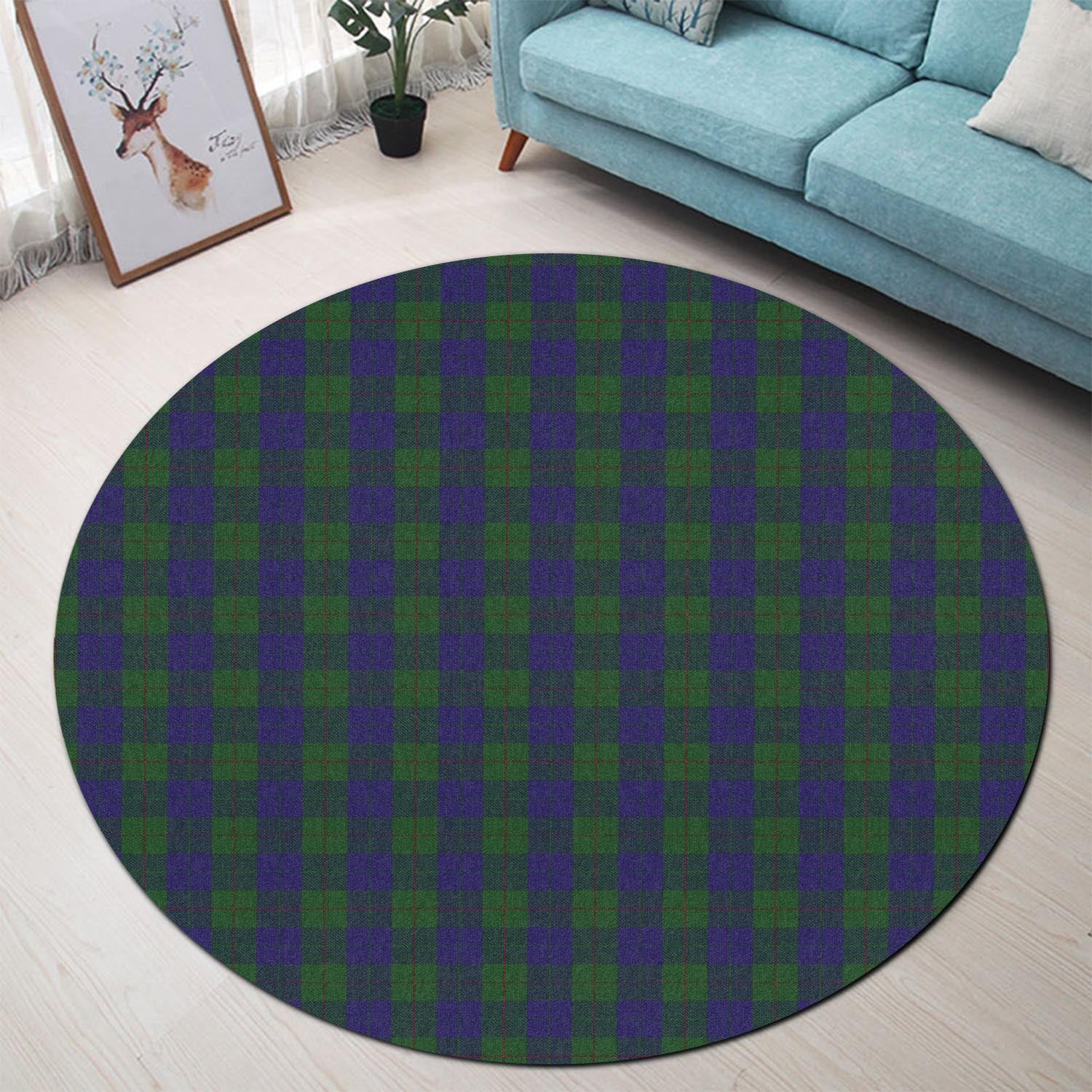 Barclay Tartan Round Rug - Tartanvibesclothing