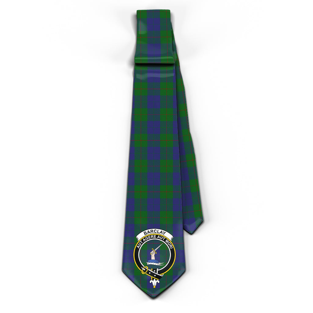 Barclay Tartan Classic Necktie with Family Crest - Tartan Vibes Clothing