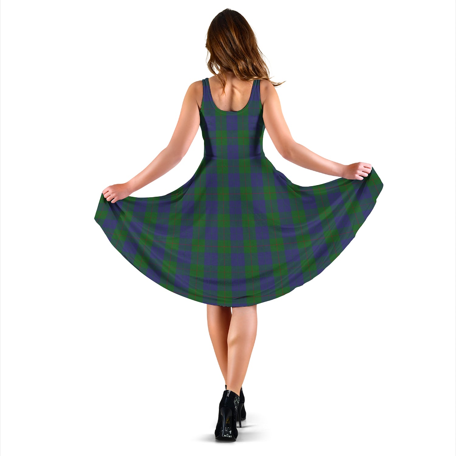 Barclay Tartan Sleeveless Midi Womens Dress - Tartanvibesclothing