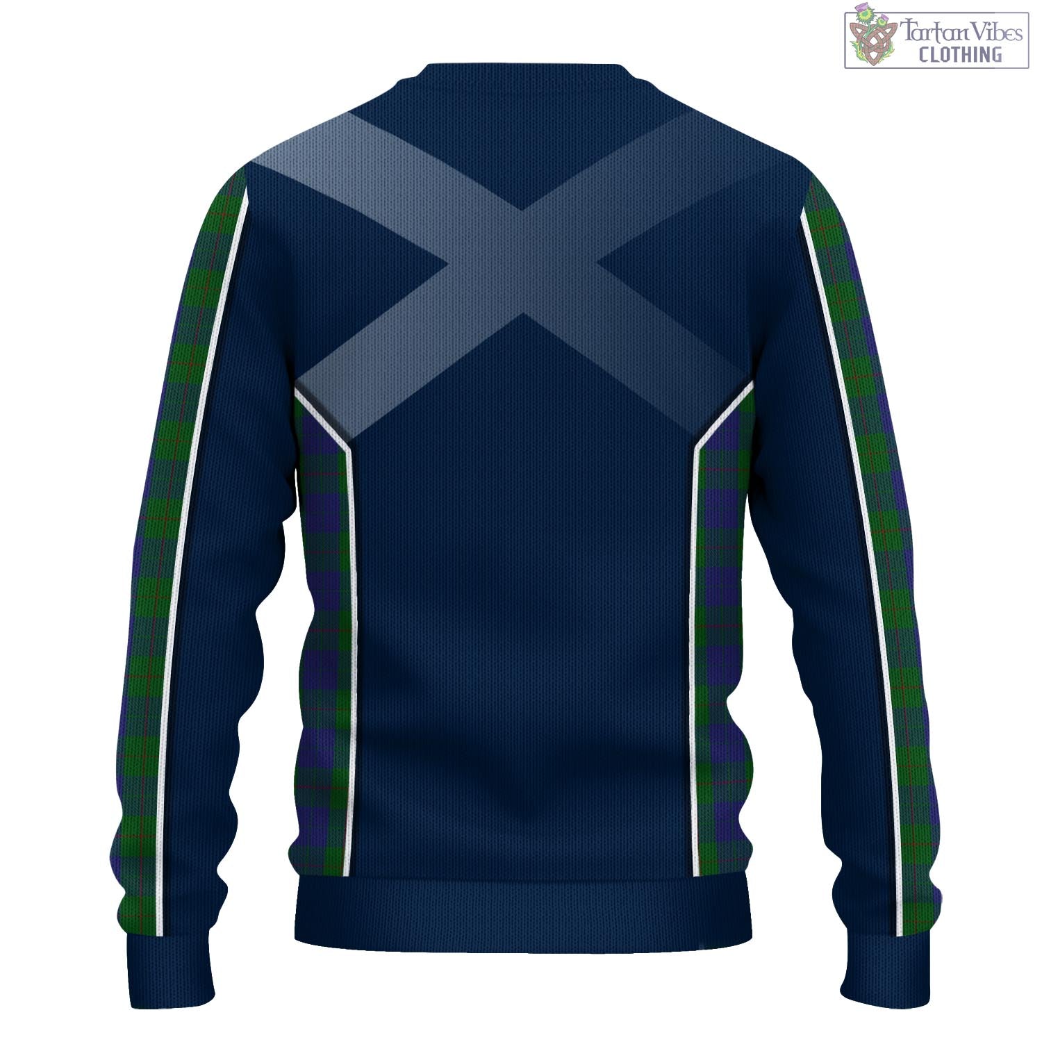 Tartan Vibes Clothing Barclay Tartan Knitted Sweatshirt with Family Crest and Scottish Thistle Vibes Sport Style