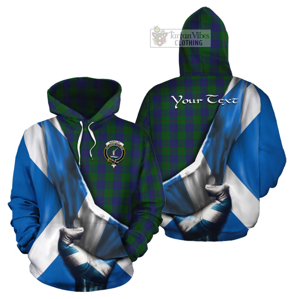 Tartan Vibes Clothing Barclay Tartan Cotton Hoodie with Family Crest Scotland Patriotic Style