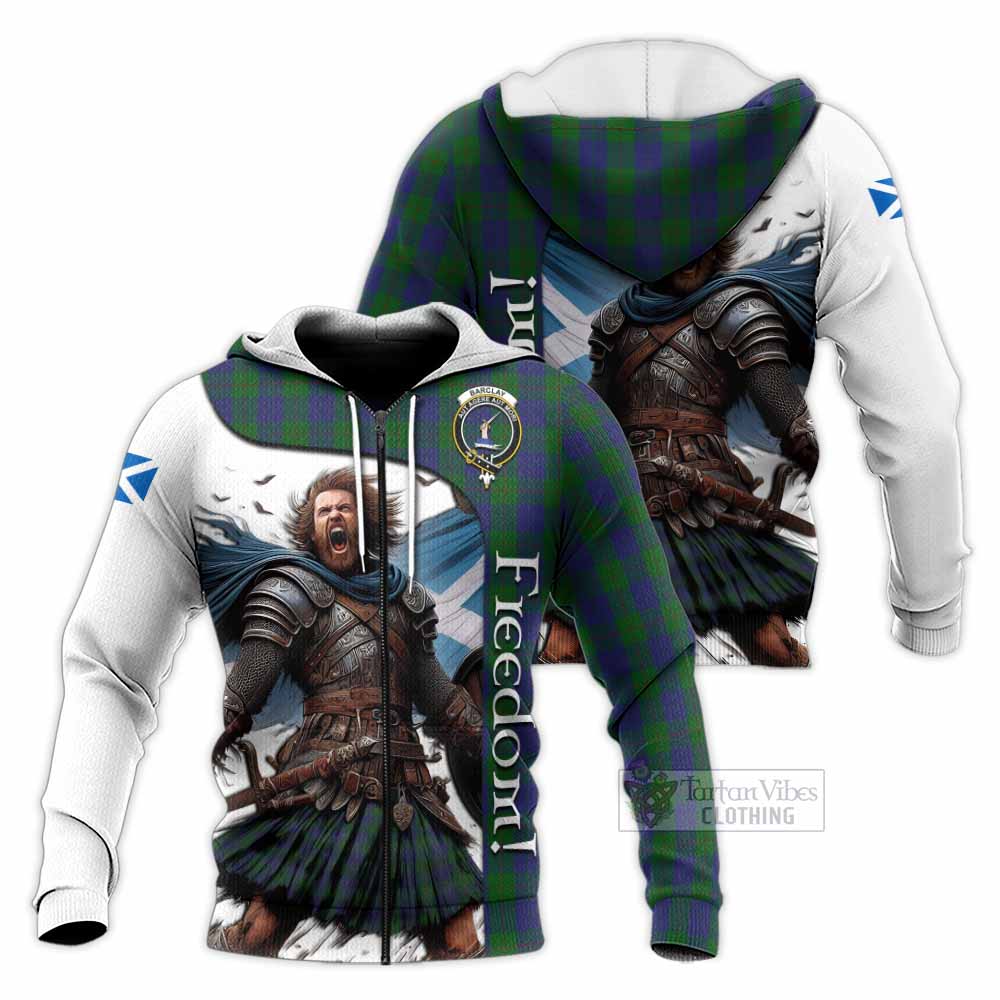 Tartan Vibes Clothing Barclay Crest Tartan Knitted Hoodie Inspired by the Freedom of Scottish Warrior