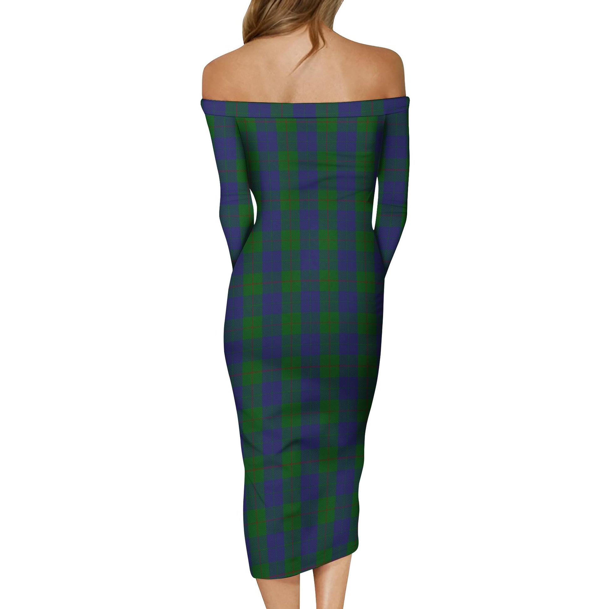 Barclay Tartan Off Shoulder Lady Dress - Tartanvibesclothing