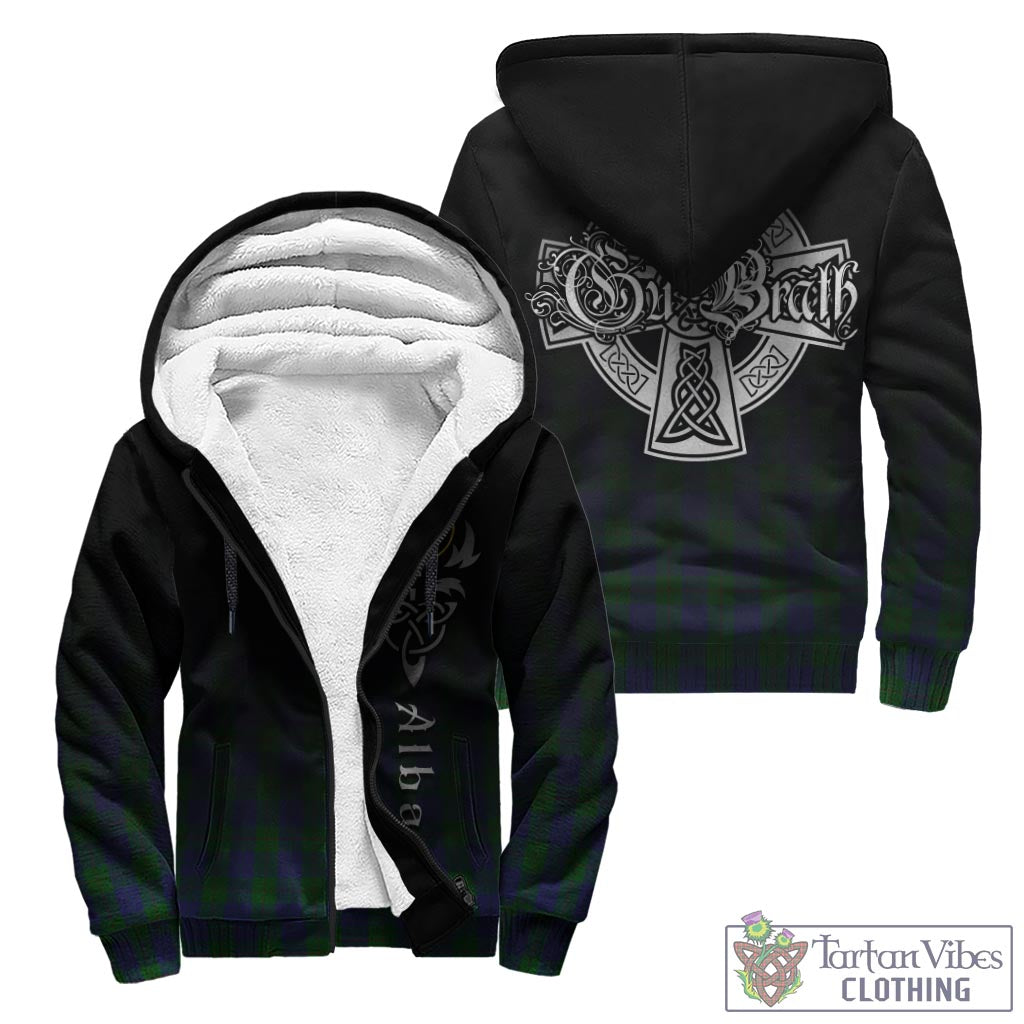 Tartan Vibes Clothing Barclay Tartan Sherpa Hoodie Featuring Alba Gu Brath Family Crest Celtic Inspired