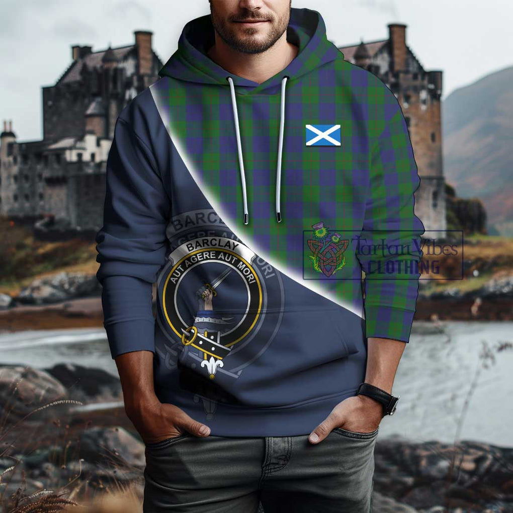 Barclay Tartan Hoodie with Personalised National Flag and Family Crest Half Style - Tartanvibesclothing Shop