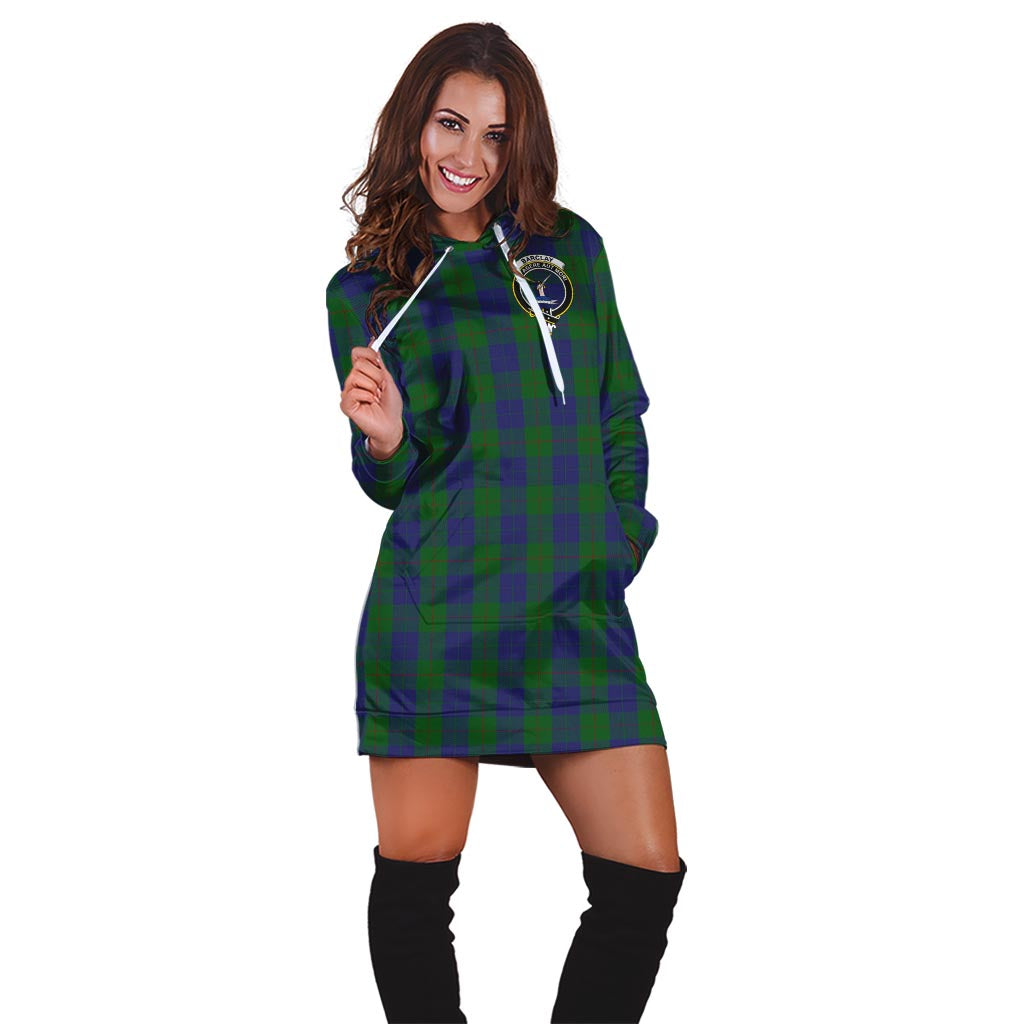 Barclay Tartan Hoodie Dress with Family Crest - Tartan Vibes Clothing