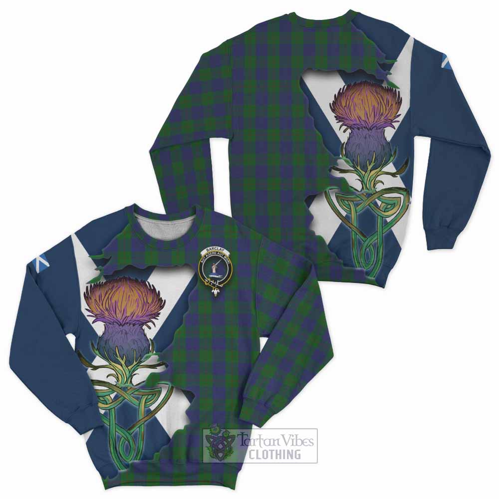 Barclay Tartan Family Crest Sweatshirt Scottish Thistle Celtic Inspired - Tartan Vibes Clothing