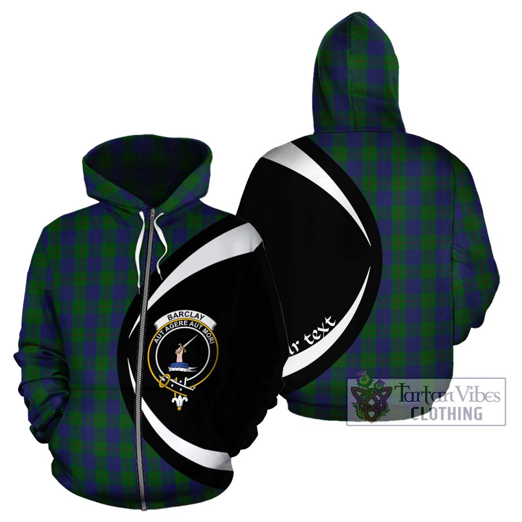 Tartan Vibes Clothing Barclay Tartan Hoodie with Family Crest Circle Style