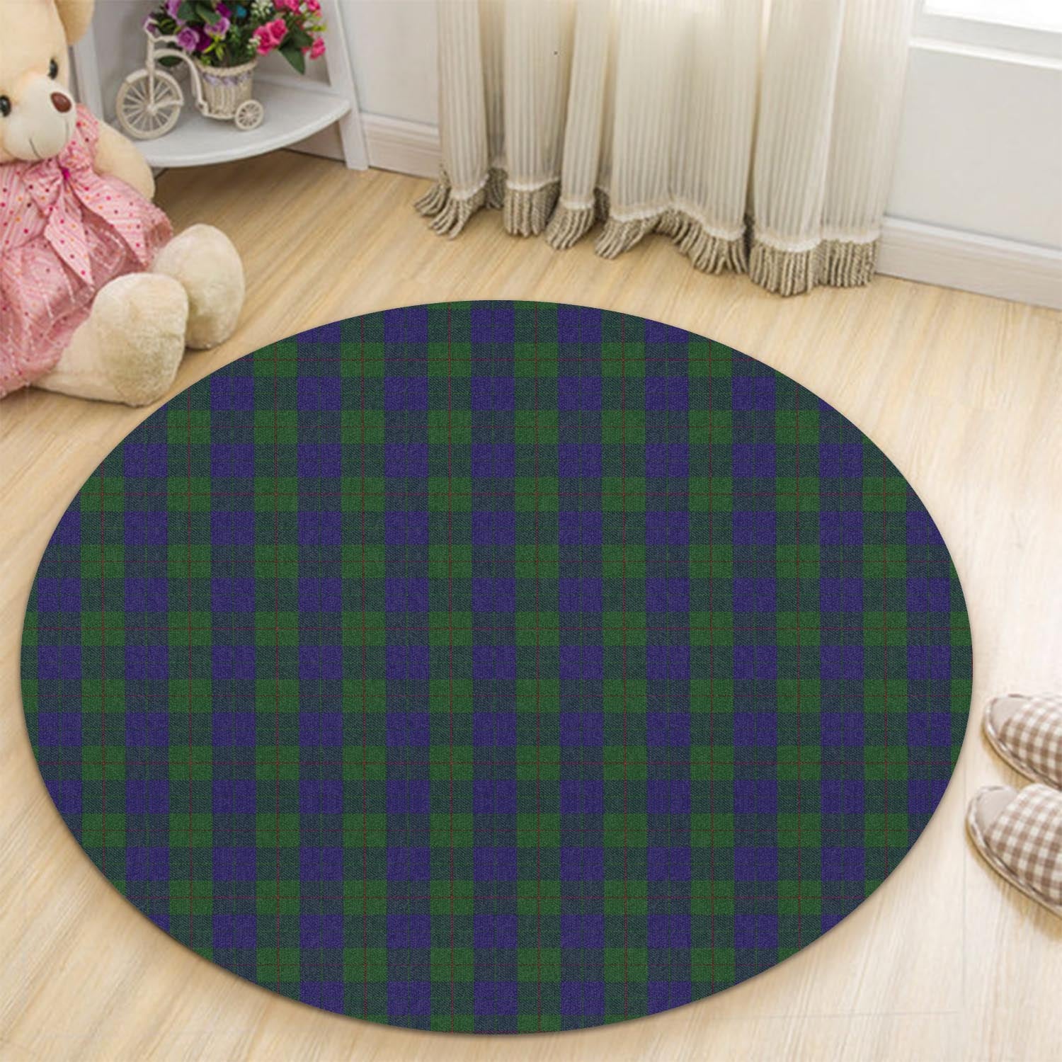 Barclay Tartan Round Rug - Tartanvibesclothing