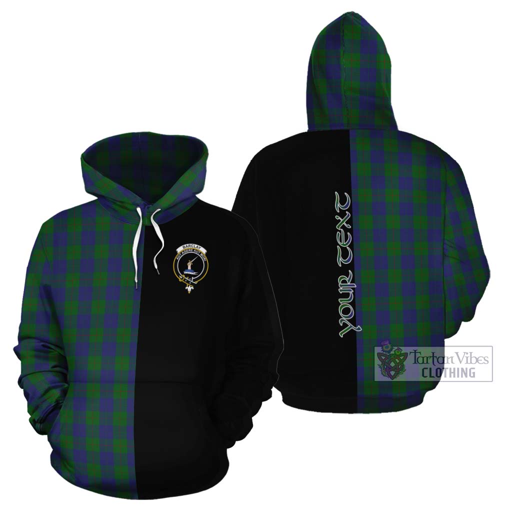 Tartan Vibes Clothing Barclay Tartan Cotton Hoodie with Family Crest and Half Of Me Style