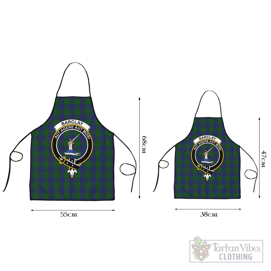 Barclay Tartan Apron with Family Crest Black L 55x68 cm - Tartan Vibes Clothing