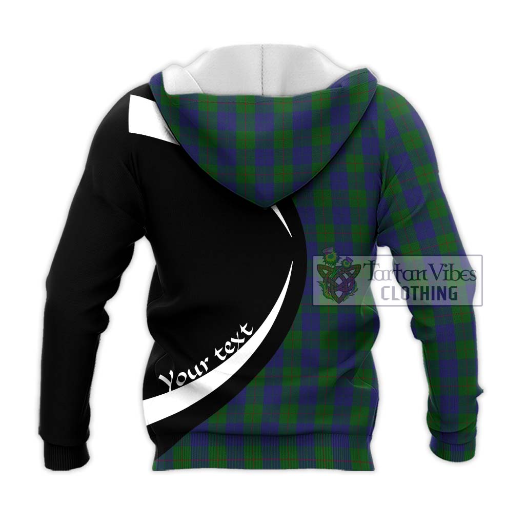 Barclay Tartan Knitted Hoodie with Family Crest Circle Style - Tartan Vibes Clothing