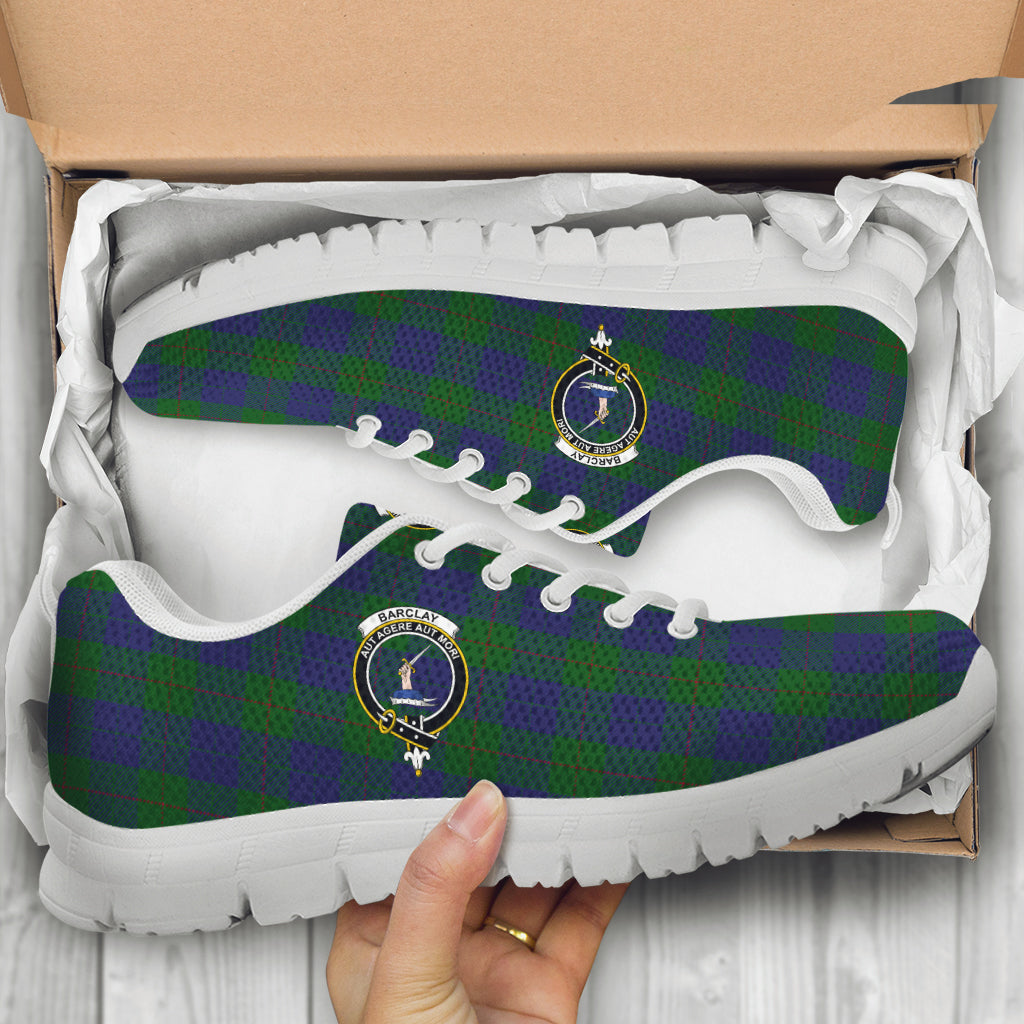 Barclay Tartan Sneakers with Family Crest - Tartan Vibes Clothing