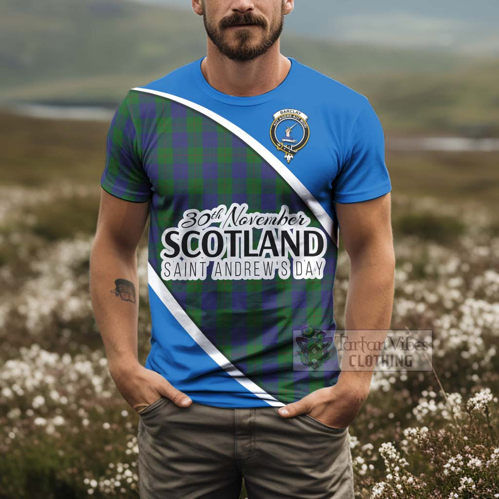 Tartan Vibes Clothing Barclay Family Crest Tartan T-Shirt Celebrate Saint Andrew's Day in Style