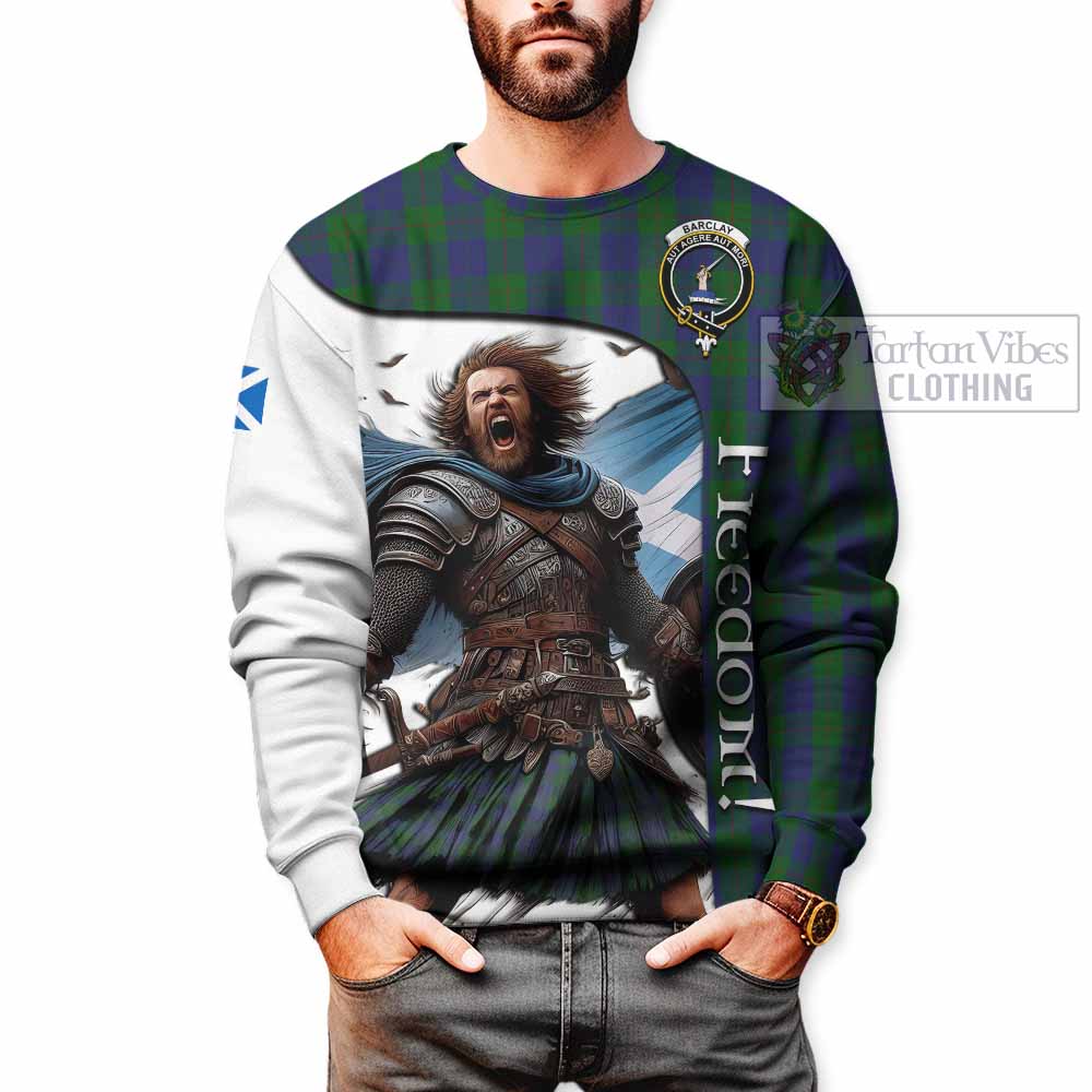 Tartan Vibes Clothing Barclay Crest Tartan Sweatshirt Inspired by the Freedom of Scottish Warrior